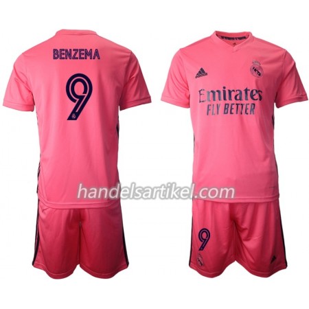 Real Madrid Karim Benzema 9 Kinder Auswärts Trikotsatz 2020/21 Kurzarm (+ Kurze Hosen)